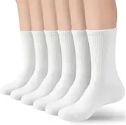 [YNNTHY] 3-6 Pairs Womens Crew Socks Lightweight Thin Casual Calf Socks Size 6-11