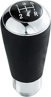 Shifter Lever Knob Gear Shifter Knobs Leather 5 Speed Shifting Lever Handle Stick Shift Knob Replacement for Most Manual Cars Black Gear Shift Knob