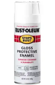 Rust-Oleum Stops Rust 12 oz. Protective Enamel Gloss White Spray Paint NEW