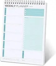 KAICN Weekly Planner Notepad, Spiral To Do List Undated Planning Pad, Weekly Organizer for Students, Work & Daily Life, 52 Sheets, 6.5 x 9.8 in (Green) 2021