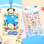 《預購》韓國代購 BTS BT21 X MONOPOLY MININI SUMMER SKY系列 卡套 & 透明裝飾貼紙