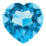 Gemstone Swiss Blue Topaz Aa Quality 9mm Heart