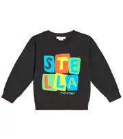 [Stella McCartney Kids] Stella McCartney Kids Printed cotton jersey sweatshirt Y 4 black