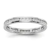 14k White Gold 1/2 Ct. Lab Grown Diamond VS/SI+ G+ Channel Set Eternity Band Ring