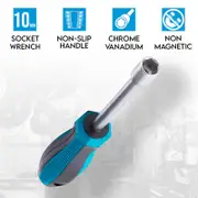 10mm Nut Driver 6-Point Hex Nut Socket Wrench Screwdriver Non-Magnetic Tip Install Tool