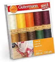 Gutermann Cotton 50 Thread Set 10 Spools-Fall -734016-2
