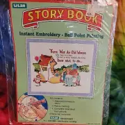 NOS Vintage Liquid Embroidery Stamped Story Book