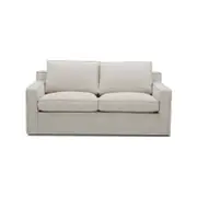 Plushy 2 Seater Sofa Fabric Uplholstered Lounge Couch - Stone