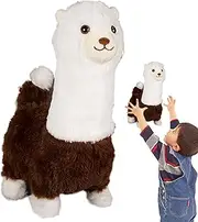 Alpaca Stuffed Animal, Electric Cute Soft Llama Toy with Sounds, Animal Toy for Birthday Christmas Girls Kids Easter Nursery Room