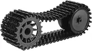 1 Set Car Tracks Car Model Building Tank Model Parts Tank Model Replacement Crawler Robot Construction Tracked Vehicles Remote Control Car Model Black Rubber