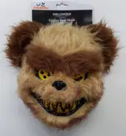 Halloween Scary Brown Teddy Bear Mask Brand New With Tags