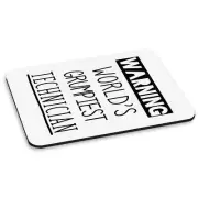 Warning World's Grumpiest Technician PC Computer Mouse Mat Pad Awesome Best Joke
