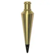 JOHNSON LEVEL 108 8oz BRASS PLATED PLUMB BOB W/ STEEL TIP - NEW IN PACKAGE