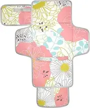 Reusable wipeable Changing pad with Tissue Pocket Portable Diaper Changing pad for Girl & Boy