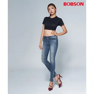 BOBSON 女款1971日本進口黑標小直筒褲(BSR006-WD)