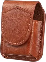 [BESTYASH] Lighter Sleeve Keychain Portable Cigarette Lighter Case Small Leather Case Durable