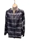 Belle by Kim Gravel Plaid Button Front Top - Twilight (Sz XXS)