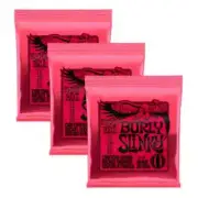 3 Sets ERNIE BALL BURLY 2226 SLINKY NICKEL WOUND ELECTRIC GUITAR STRINGS 11-52
