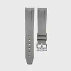 20mm Gray rubber Strap Band Omega Seamaster Speedmaster Aqua Terra