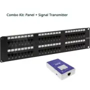 2U 48 Port Cat6 LED Identification Patch Panel Combo UP48-CAT6LED+SIG Gruber