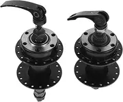 HONMEET 1Set Mountain Bike Hub Quick Release Front Rear Bicycle Hub with Flanged Axle Nut Safety Washer Kit Durable Lightweight Versatile Cycling Performance