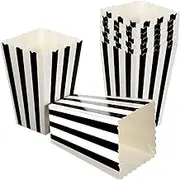 CONGARTENO 24pcs Popcorn Boxes Stripe Box Popcorn for Movie Theater Candy Cookie Wedding Favors