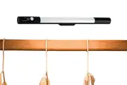 Magnetic Motion Sensor Light Rechargeable Light Bar With 3 Adjustable Colors-Black