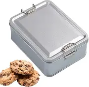 POCHY Metal Cookie Tins | Dustproof Empty Metal Tins Box with Lid for Cookie, Coffee, Tea, Chocolate, Candy, Cosmetics Pochy