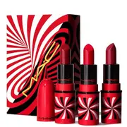 [Mac cosmetics] Tiny Tricks Set MAC: Awe-Spicious Mini Matte Cream Lipstick 1.8g *miniature + Snappy-Go-Lucky Mini Matte Cream Lipstick 1.8g *miniature + Sleight of G