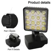 Cordless LED Utility Light Designed for Use with For Metabo 18V Batteries