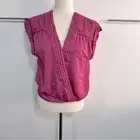 Mason & Belle Size M Mauve Business Casual Dot Blouse Top NWT Textured Career