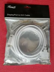 Rosewill RCDC-14007 10ft White DisplayPort to DVI Cable - 28 AWG, Male to Male