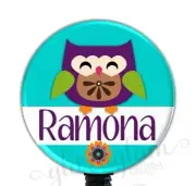 Owl Badge Holder, Personalized Badge Reel, Owl Retractable Badge Reel GG2134B