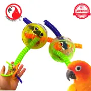 Bonka Bird Toys 3717 Pk2 Spring Ball Durable Foot Talon Bird Toy