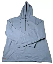 Buffalo David Bitton Men's Quarter Zip Fleece Hooded Sweatshirt Grey XXL