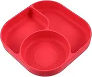 TOKIDNY Silicone Plate Baby Compartments Plate Light Compact Children Dinner Plate for Baby Food
