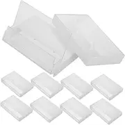 Ciieeo 10Pcs Clear Plastic Cassette Tape Storage Container Material Retro Design for Blank Cassette Tapes Audio Recording Elegant Finish for Personal Collections