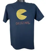 Vintage Pac Man T Shirt NAMCO Original Blue Giant Tag Arcade Size Medium New