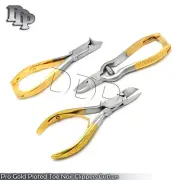Pro Gold Plated Toe Nail Clippers Cutters Nippers Pedicure 3pc Set BTS-174