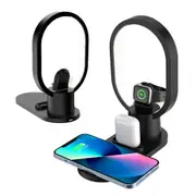 Multifunctional 4-In-1 Desk Light Bedside Night Light Wireless Charger for Apple