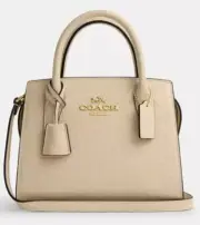 COACH Andrea Mini Croc Embossed Ivory Smooth Leather Carryall