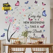 Flowers Wall Decals Removable Dandelion Wall Stickers Inspirational Quotes Flyin