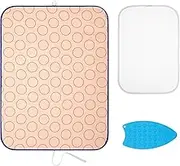 Portable Ironing Pad,Ironing Board Pad to Use Anywhere,Heat Resistant Iron Pad, Heat Resistant Ironing Pad Cover,Protective Travels Ironing Blanket,Easy to Use Ironing Mat for Washer