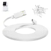 50 ft Extension Cable for WYZE Cam Pan v3 Outdoor Camera, Long Micro USB Powe...