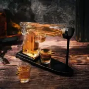 Gun Decanter Set with Whiskey Glasses Unique Rifle Decanter with Bullet Glasses