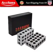 1 Matched Pair 246 Jig .0002" Machinist Precision 2-4-6 Blocks 23 Holes