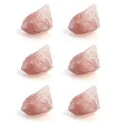 6PK Wishstone Gemstone Holistic/Calming Rose Quartz Wellness Peace Stone Red