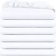 Utopia Bedding Queen Fitted Sheets - Bulk Pack of 6 Bottom Sheets - Soft Brushed Microfiber - Deep Pockets - Shrinkage & Fade Resistant - Easy Care (White)