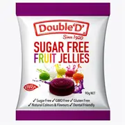 Double D Sugar Free Fruit Jellies Gummies Lollies Candy Bag 90g