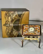 JAY STRONGWATER ALESSANDRO TUILERIES Table Top Trinket Box/Clock NIB RETAIL $450